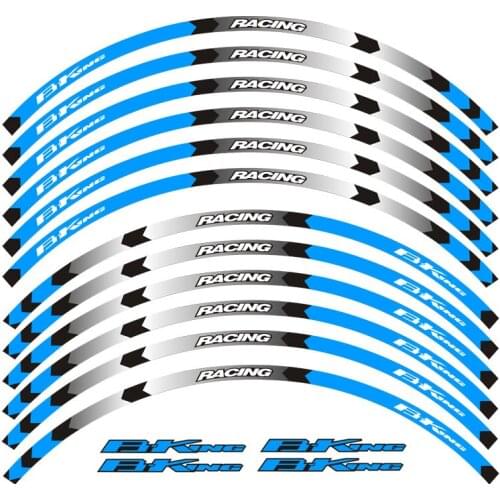 Motorcycle Rim stripes Decals 17inch Wheel Sticker Reflective Tape For SUZUKI B-King 400 600 1300 Reflective sticker