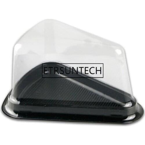 800pcs Disposable Plastic Transparent Cheese Triangle Cake Dessert Boxes Plastic Cake Box for Pastry Bakery Display Boxes