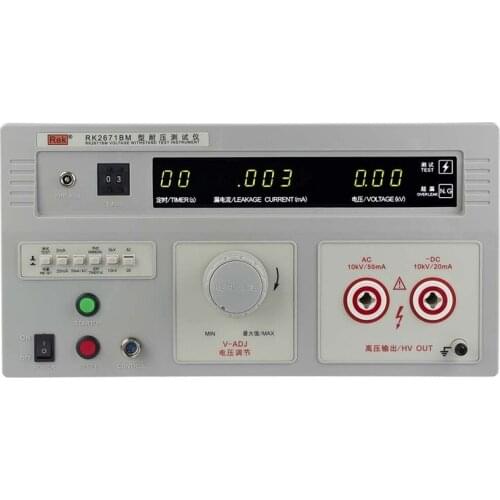 Rek RK2671BM AC/DC 5kv/10kv & AC 2/20/50mA DC 2/20mA Puncture Voltage Withstand Hipot Tester Meter Pressure Voltage tester