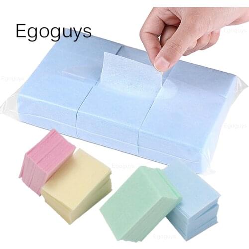 630PCS Colourful Cosmetic Cotton Soft Nail Wipes Polish Remover Napkins Eyelash Cleansing Tissue Glue Soak Wiping Paper Cleaner
