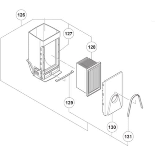 Dust box assembly for HIKOKI DH36DBML DH36DPD 370518
