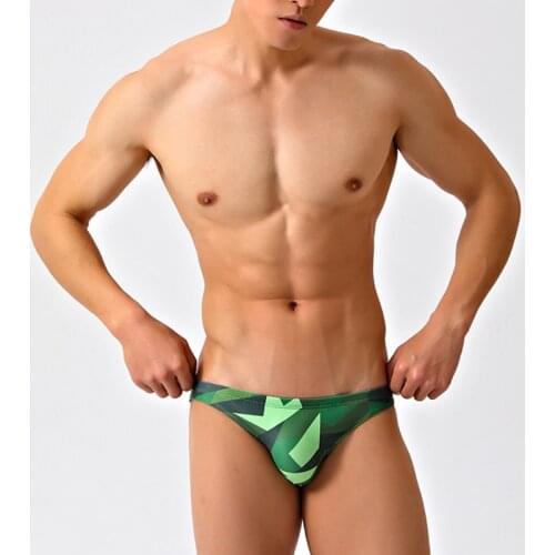 Sexy camouflage swimsuits beach shorts swim briefs swimming trunk low waist tight men swimwear bikinissamll size