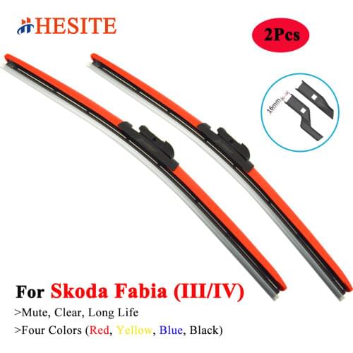 HESITE Red Wiper Blade For Skoda Estelle Fabia 1 6Y2 MK1 6Y 2 PX6 MK2 MK3 RS Combi Car Accessories 1999 2002 2006 2007 2008 2010