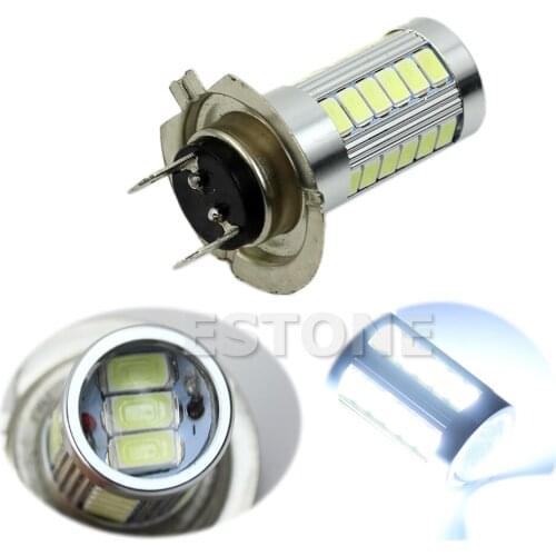 H7 5630 SMD 33 LED 12V High Bright White Auto Car Fog Driving Light Lamp Bulb