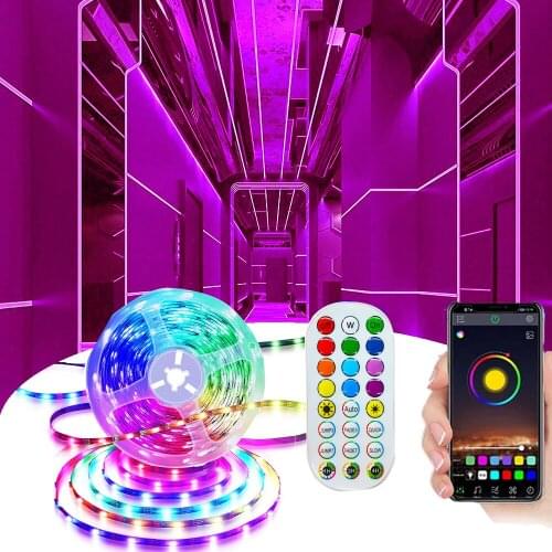 LED Strip Light ,RGB 5050 Flexible Ribbon, DIY Led Light Strip RGB Tape Diode DC 12V Phone app bluetooth