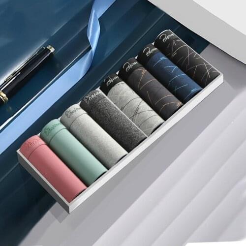 4/8Pcs/Lot Underwear Mens Boxers Loose Breathable Mid-Waist Print Mens Shorts Comfortable Panties Men Boxer Soft Homme