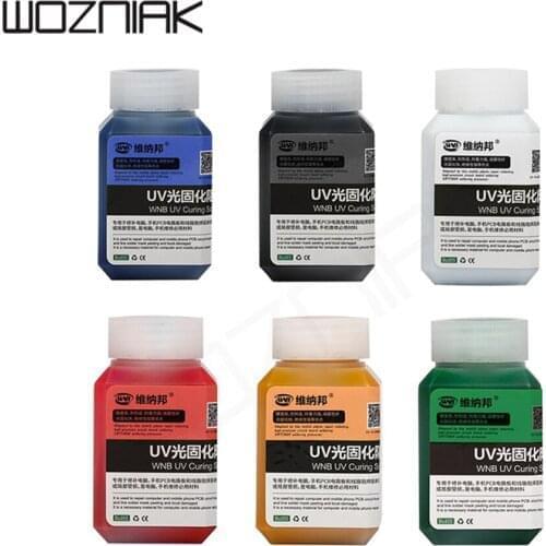 UV Curable Green Black Red Blue Yellow White Solder Mask Oil BGA PCB SMD Prevent Corrosive Arcing Board Solder Welding Fluxes