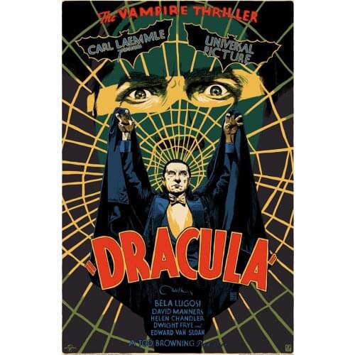 Dracula Universal Monsters Bela Lugosi Wall Sticker Silk Poster Art Light Canvas Home Decoration