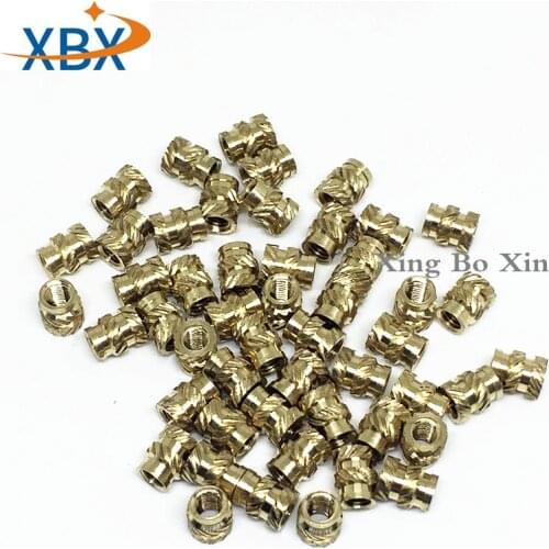 50PCSM2 M2.5 M2.5X4X3.5 M2.5*4*4Braas insert nut Injection Molding Brass Knurled Thread Inserts Nuts M2X5X3.5