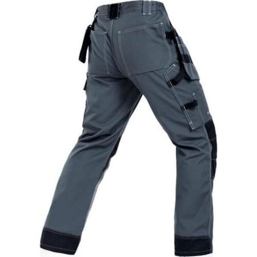 Top Quality Fashion Mens Cargo Pocket Pants overall cotton Leisure Trousers Security Working Pants For Man Casual Pants Size 2XL