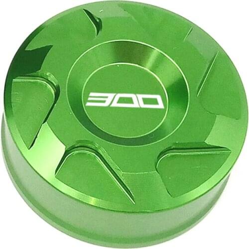 For KAWASAKI Z 300 Z300 2015-2017 2016 Green Aluminum Motorcycle Accessories Rear Brake Fluid Reservoir Cover Cap CNC With Logo