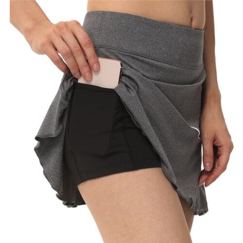 Summer Sports Tennis Yoga Skorts Fitness Short Skirt Badminton Breathable Quick Drying Women Sport Anti Exposure Tennis Skirt