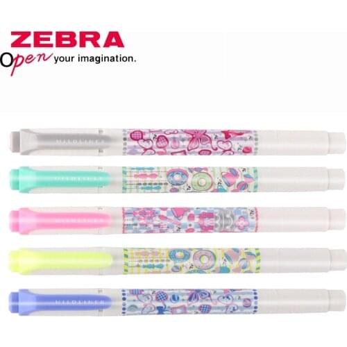 1pcs Japan ZEBRA WKT7 Double-head Fluorescent Marker Butterfly Party Limited Edition Double-head Highlighter