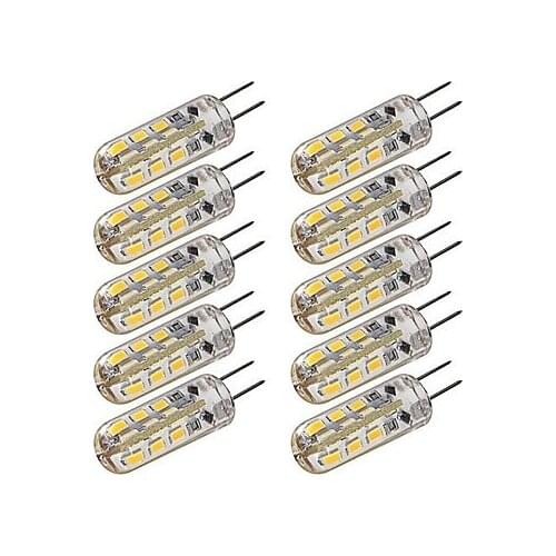 10x G4 1W 2W 3W 24/48SMD3014 SMD 2835 LED Ampoule Blanc Chaud (2800-3200K) LED bulb light 150-180LM led light DC12V 360 Degree