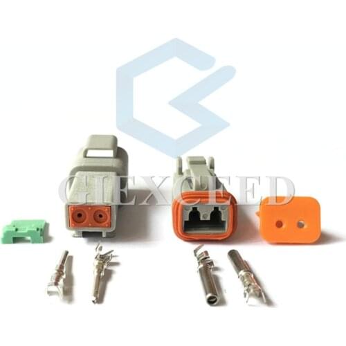 2 Sets 2 Pin DT04-2P AT04-2P DT06-2S AT06-2S DT Series Waterprooof Auto Plug Car Connector For Deutsch