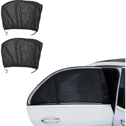 2Pcs Car Window Cover Auto Side Front Rear Window Sun Shade Sunshade Curtain Mesh Cover UV Protection Shield Auto Accessories