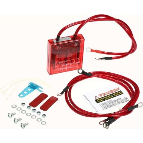 Car Digital Voltage Stabilizer Universal 12V Electric Voltage Regulator Rectifier with Earth Ground Cables Mounting Hardware Kit