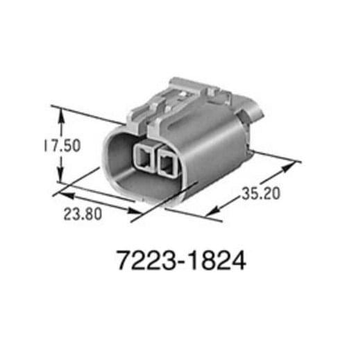Free shipping 2 Pin Grey Fuel Pump Automotive 2.8 series Connector Types With Pins and Wire Seals for NISSANS 7223-1824-40