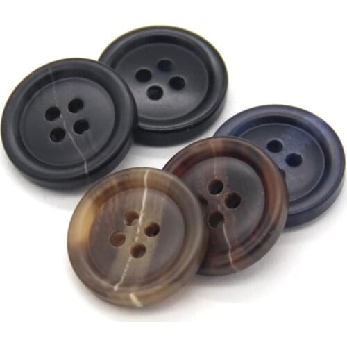 25mm Large Resin Imitation Horn Pattern Men Suit Buttons For Clothing Coat Jacket Big Decorative Sewing Accessories Wholesale