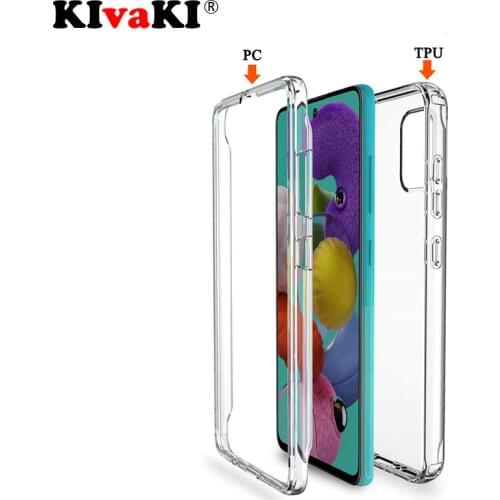 Full Body 360 Front Back Clear Phone Case For Samsung Galaxy A21S A51 A71 A50 A70 A10 A20E S8 S9 S10 Plus S20 Ultra S20FE Cover