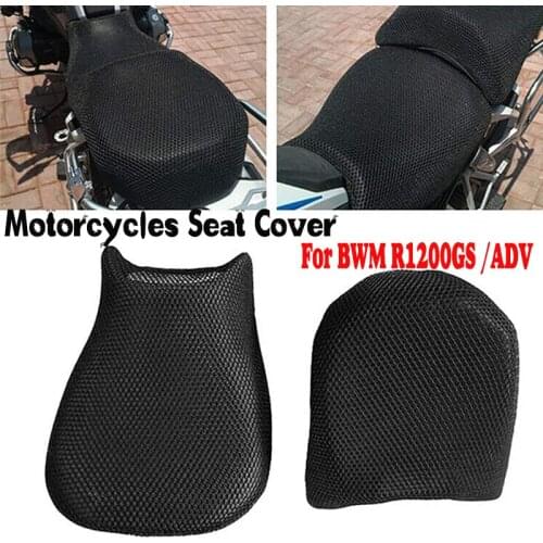2pcs/set Motorcycle Seat Cover Breathable Cooling Mesh Fit For BMW R1200GS R 1200 RS LC ADV Adventure 2006-2018