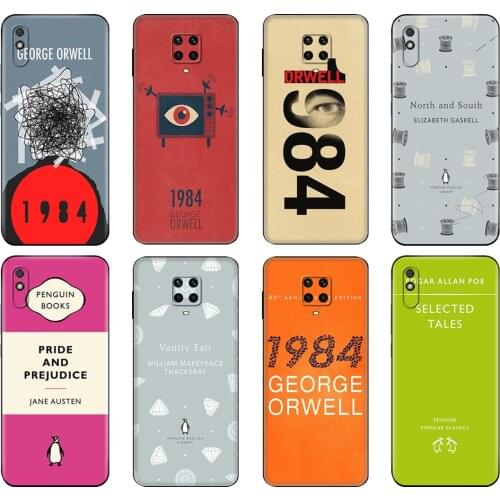 Black tpu Case For Xiaomi Redmi 7A 8 8A 9 9A 9C Case Redmi Note 8T 8 Pro T Note 9 9S 9 Pro Case 1984 George Orwell book
