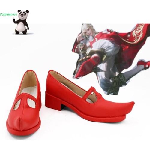 FF14 Final Fantasy FFXIV Lyse Hext Red Cosplay Shoes Long Boots Leather CosplayLove For Halloween Christmas