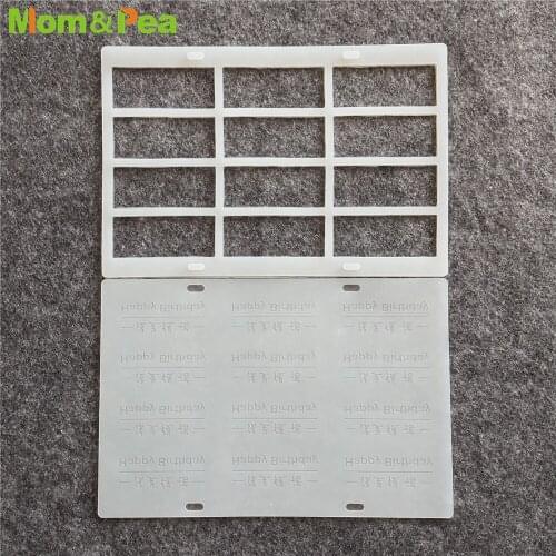 CX165 Tino Flange Happy Birthday Silicone Mold Chocolate Ornamental Fondant Mould Cake Decoration Insert Tools