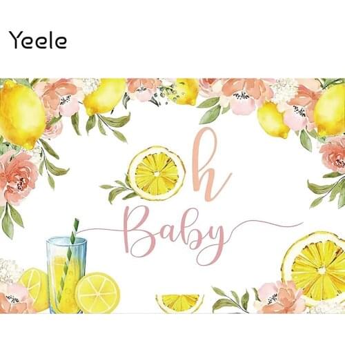 Yeele Photocall Summer Lemon Backdrop Prop Baby Shower Juice Portrait Party Background Photography For Photo Studio Photographic