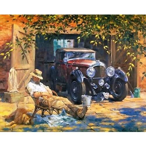 Picture By Numbers Tractor Gift Home Decor Handpainted Wall Art Painting By Number Animal Drawing Canvas Acrylic