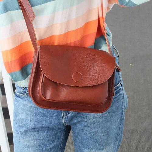 Retro Small Crossbody Bag Women Genuine Lether Shoulder Bags Female High Quality Solid Color 2021 New Messenger Bags For Ladies
