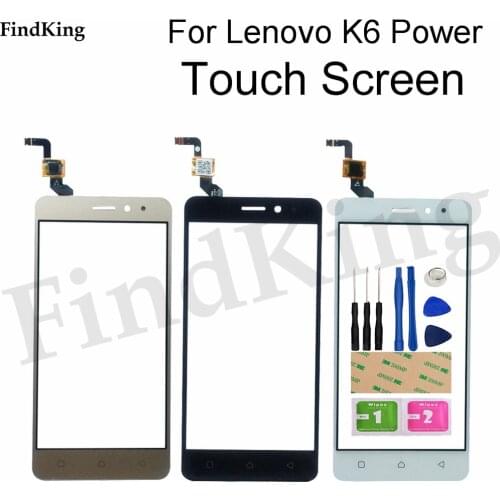 Mobile Touch Screen For Lenovo K6 Power Touch Screen Glass Digitizer Panel Sensor Flex Cable Adhesive Tools