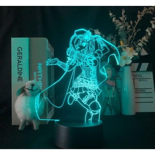 Genshin Impact Child Night Light Led Color Changing USB Powered Lamp Kids Room Decor Unique Gift for Gamer