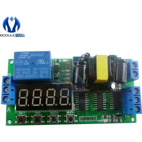 IO23B01 AC 110V 220V Converter Multifunction Self-lock Relay PLC Cycle Timer Time Module Delay Switch Board High Power Pulse
