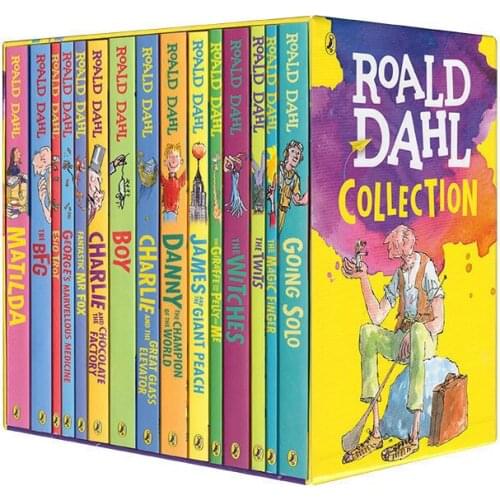 4 Books Random Roald Dahl Collection Childrens Literature English Picture Novel Story Book Set Early Educaction Reading for Kid