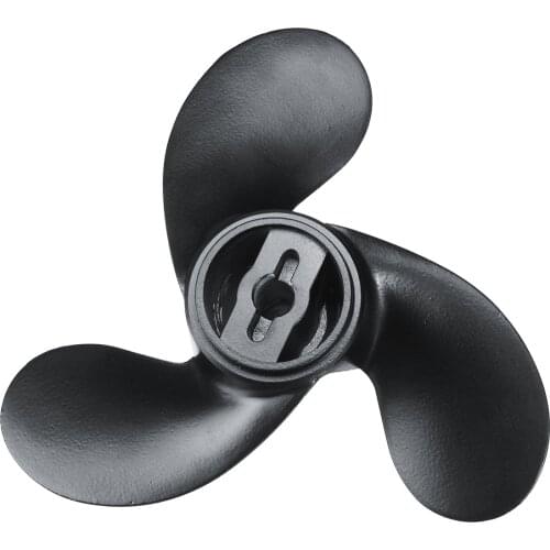 New 7.4 x 5.7 Outboard Propeller 309-64107-0 For Nissan Tohatsu Evinrude Johnson 2.2-3.3HP 3 Blade Black Marine Propeller