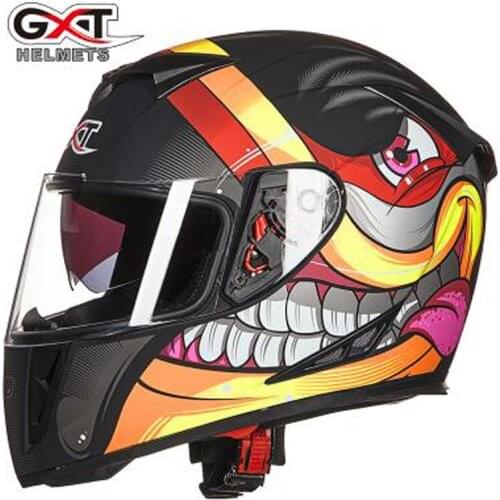 New style GXT double lens motorcycle helmet antifog lens full face four season safty helmet men and women full cover Electric v