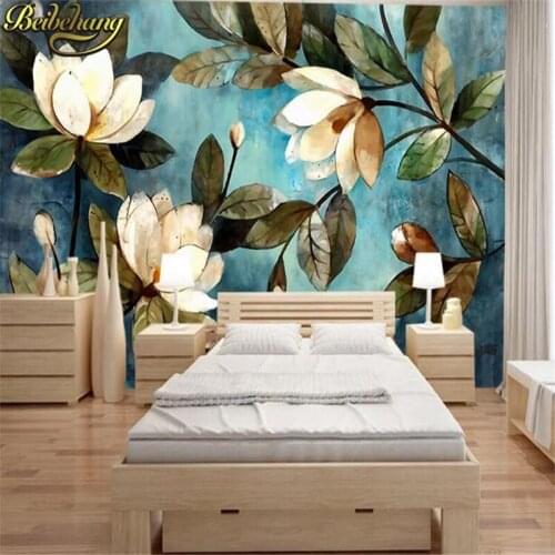 Beibehang Custom Wallpaper Floral Pastoral Rose Mural Living Room TV Background Wall Painting Papel De Parede bedroom decor