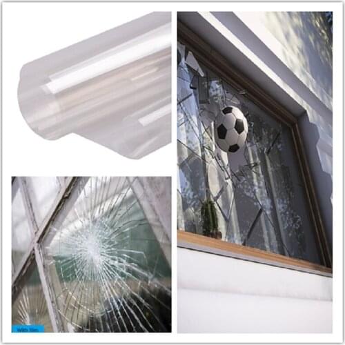 SUNICE Shatter-Proof Window Film Security and Safety Window Film for Home Building Office Window Glass Protection 50cmX800cm