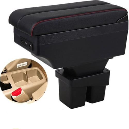 For Honda City armrest box central content box interior Armrests Storage car-styling accessories part with USB
