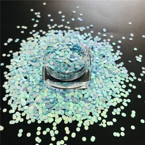 PrettyG 2MM Dot Shape Solvent Resistant Pearl Iridescent Glitter Gel Nail Art Decoration Handwork DIY Accessories