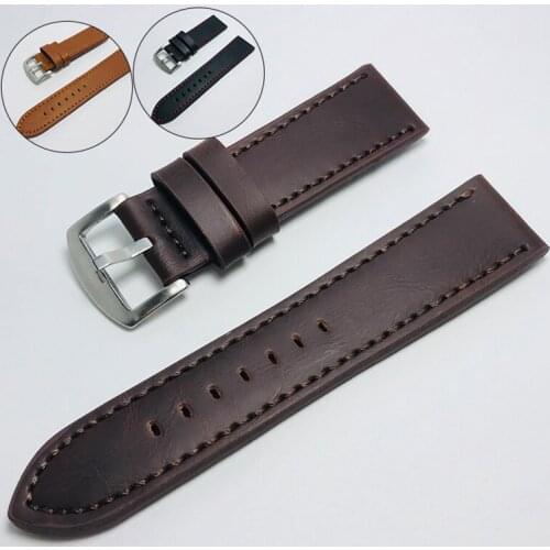 Men Women Wristband 18mm/20mm/22mm/24mm Watch Wrist Strap Band Belt Bracelet PU Leather Watchband with buckle