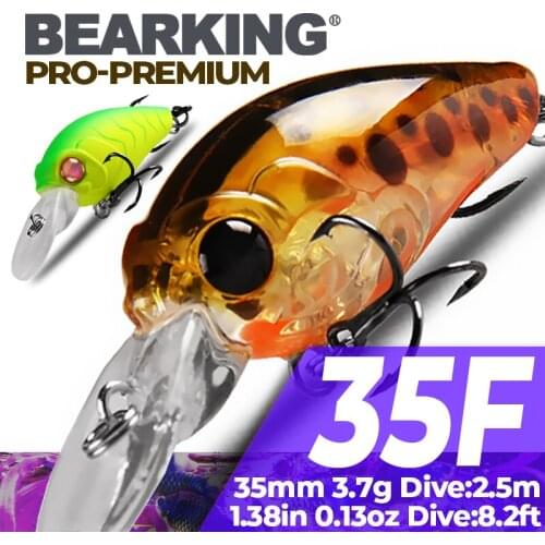 Bearking Hot model 2017 professional fishing lures 10 colors minnow,crank 35mm/3.7g, depth 2.0m fishing tackle hard baits N