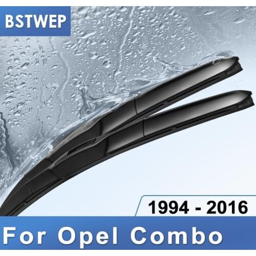 BSTWEP Wiper Blades for Opel Combo B / C / D Fit Hook Arms / Push Button Arms Model Year from 1994 to 2016