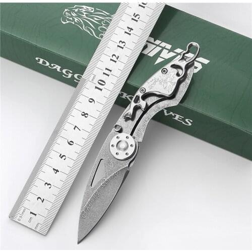 Folding Knife 3Cr13 Mov Etching Blade 148mm Outdoor Survival Camping Mini Pocket Knife TOOL
