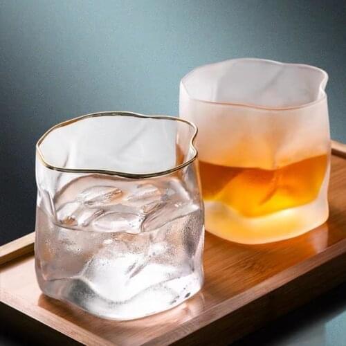 Whiskey Glass Cup Household Transparent Net Red Frosted Water Set Beer Heat And Cold Resistant Thickened Bottom Wine Glasses