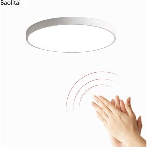 Led Ceiling Light Radar Human Body Induction Intelligent 12W 18W Voice/Light Control For Home Bedroom Living Room Aisle Lamps