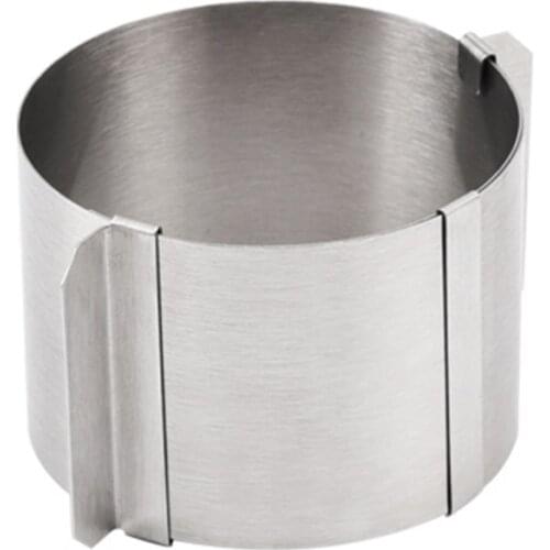 Retractable Silver Round Shape Cake Cutter Stainless Steel Adjustable Cake Foam Cream Ring Baking Mold Circle Mould Bake