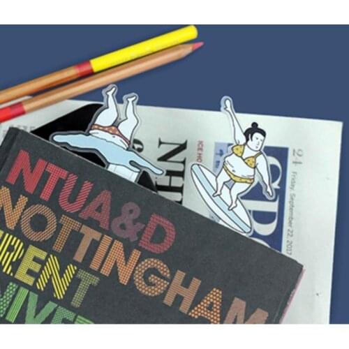 Funny Surf Girl Bookmark Cute Cartoon Mark Page Creative Students Stationery For Student Office Reading Stationery