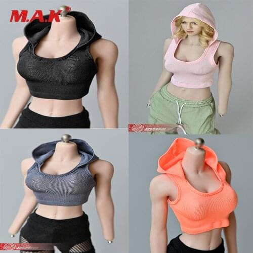 1/6 Female Hooded Sleeveless Vest Clothes Fit 12'' PH TBL JIAOU DOLL Body In Stock